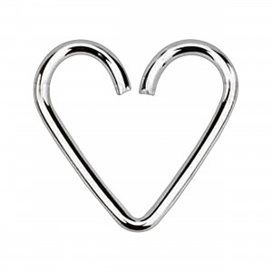 Herz Helix-Piercing Knorpel 925 Sterlingsilber