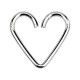 925 Sterling Silver Cartilage Helix Ring Heart