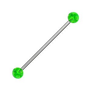 Industrial-Piercing Acryl Glitzernd Kugeln Gr&uuml;n