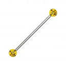 Industrial-Piercing Acryl Glitzernd Kugeln Gelb