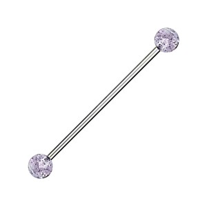 Industrial-Piercing Acryl Glitzernd Kugeln Helllila