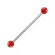 Industrial-Piercing Acryl Glitzernd Kugeln Rot