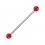 Industrial-Piercing Acryl Glitzernd Kugeln Rot