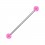 Glittering Dark Pink Balls Acrylic Industrial Piercing Barbell Ring