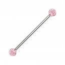 Industrial-Piercing Acryl Glitzernd Kugeln Hellrosa