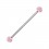 Industrial-Piercing Acryl Glitzernd Kugeln Hellrosa