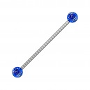 Industrial-Piercing Acryl Glitzernd Kugeln Dunkelblau