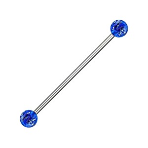 Industrial-Piercing Acryl Glitzernd Kugeln Dunkelblau