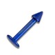 Labret- / Tragus-Piercing Titan Grad 23 Eloxiert Marineblau Spitze