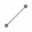 Industrial-Piercing Acryl Glitzernd Kugeln Blau Grau