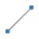 Industrial-Piercing Acryl Glitzernd Kugeln Hellblau