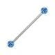 Industrial-Piercing Acryl Glitzernd Kugeln Hellblau