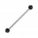 Industrial-Piercing Acryl Glitzernd Kugeln Schwarz