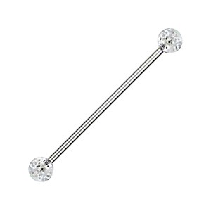 Industrial-Piercing Acryl Glitzernd Kugeln Transparent
