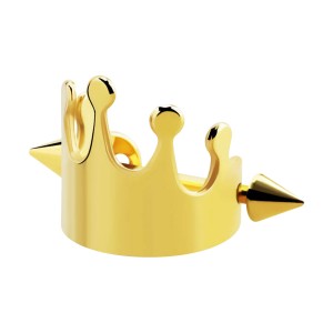 Helix-Piercing-Schmuck Krone Eloxiert Golden Zwei Spitzen