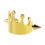 Helix-Piercing-Schmuck Krone Eloxiert Golden Zwei Spitzen