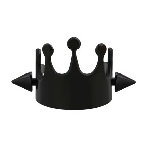 Helix-Piercing-Schmuck Krone Eloxiert Schwarz Zwei Spitzen
