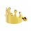 Schmuck Piercing Helix Krone Eloxiert Golden Zwei Kugeln