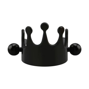 Helix-Piercing-Schmuck Krone Eloxiert Schwarz Zwei Kugeln