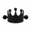 Black Anodized Crown Helix Piercing Jewel Ring w/ Two Balls