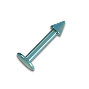 Labret- / Tragus-Piercing Titan Grad 23 Eloxiert Hellblau Spitze