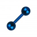 Tragus- / Helix-Piercing-Schmuck Barbell Eloxiert Blau Kugeln