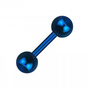 Tragus- / Helix-Piercing-Schmuck Barbell Eloxiert Blau Kugeln