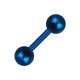 Tragus- / Helix-Piercing-Schmuck Barbell Eloxiert Blau Kugeln