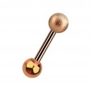 Helix- / Tragus-Piercing Eloxiert Kugel Glanz Effekt Gold Rosa