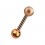 Helix- / Tragus-Piercing Eloxiert Kugel Glanz Effekt Gold Rosa