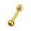 Helix- / Tragus-Piercing Eloxiert Kugel Glanz Effekt Golden