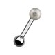 Anodized Tragus/Helix Piercing Ring Barbell w/ Silver Shiny Effect Ball