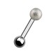 Helix- / Tragus-Piercing Eloxiert Kugel Glanz Effekt Silber