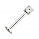316L Surgical Steel Tragus / Labret Piercing Bar Stud w/ Dice