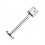 Piercing Tragus / Labret Chirurgenstahl 316L Würfel