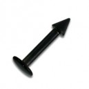 Labret- / Tragus-Piercing Blackline Titan Grad 23 Eloxiert Schwarz Spitze