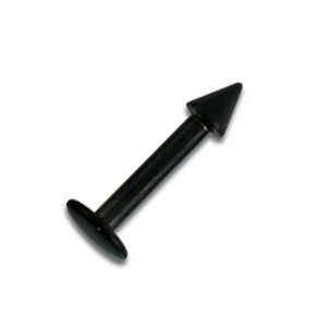 Labret- / Tragus-Piercing Blackline Titan Grad 23 Eloxiert Schwarz Spitze