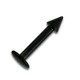 Labret- / Tragus-Piercing Blackline Titan Grad 23 Eloxiert Schwarz Spitze