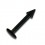Labret- / Tragus-Piercing Blackline Titan Grad 23 Eloxiert Schwarz Spitze