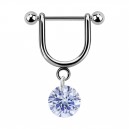Helix-Piercing-Schmuck Steigb&uuml;gel Baumelnden Cubic Zirkonia Rund Blau