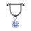 Helix-Piercing-Schmuck Steigb&uuml;gel Baumelnden Cubic Zirkonia Rund Blau