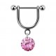 Helix-Piercing-Schmuck Steigbügel Baumelnden Cubic Zirkonia Rund Rosa
