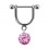 Helix-Piercing-Schmuck Steigb&uuml;gel Baumelnden Cubic Zirkonia Rund Rosa