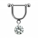 Helix-Piercing-Schmuck Steigb&uuml;gel Baumelnden Cubic Zirkonia Rund Wei&szlig;