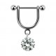 Helix-Piercing-Schmuck Steigbügel Baumelnden Cubic Zirkonia Rund Weiß