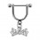 Helix-Piercing-Schmuck Steigb&uuml;gel Baumelnden Zirkonia Schleife Wei&szlig;