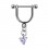 Schmuck Piercing Helix Steigbügel Baumelnden Cubic Zirkonia Herz Blau