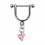 Helix-Piercing-Schmuck Steigb&uuml;gel Baumelnden Cubic Zirkonia Herz Rosa