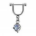 Helix-Piercing-Schmuck Steigbügel Baumelnden Cubic Zirkonia Delfin Blau
