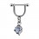 Helix-Piercing-Schmuck Steigb&uuml;gel Baumelnden Cubic Zirkonia Delfin Blau